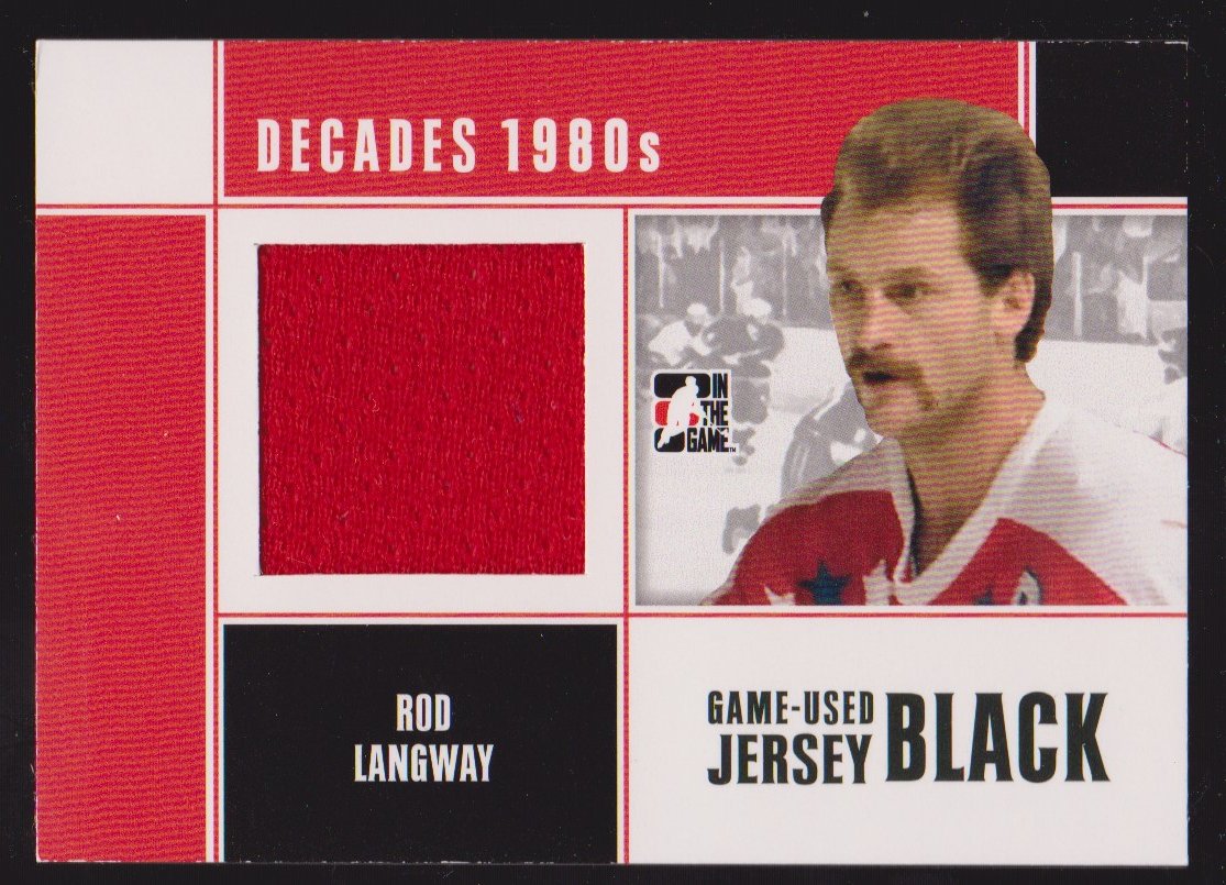 2010-11 ITG Decades 1980s Jerseys Black #M57 Rod Langway (image for) 2010-11 ITG Decades 1980s Jerseys Black #M57 Rod Langway